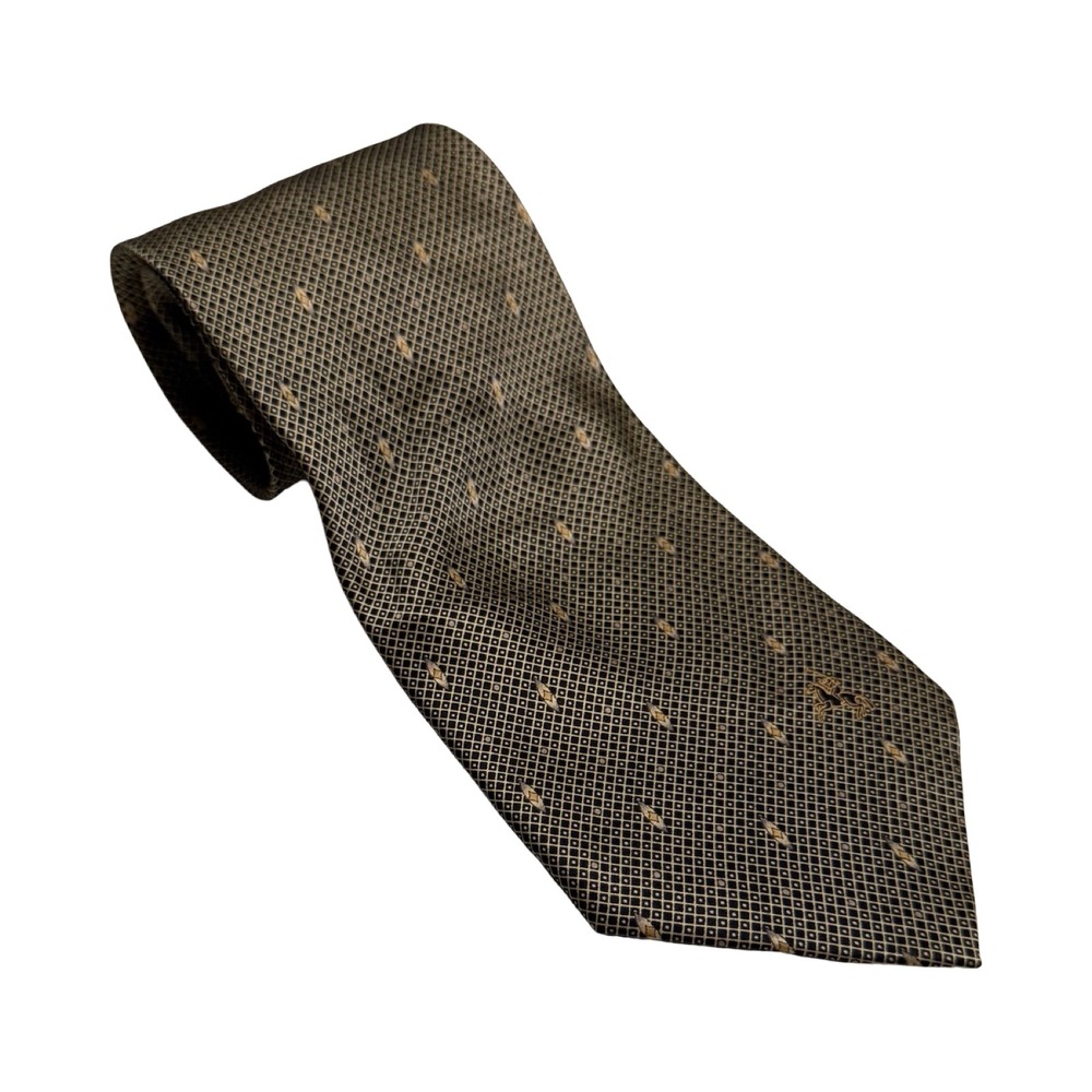Polo Meisdo Mens‎ Geometric Diamond Necktie Black Gold Formal Business Tie